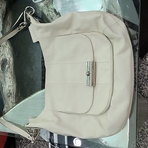 Coach Kristin Champagne Leather Hobo Shoulder Crossbody Bag like new